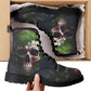 Gothic skull men women shoes, grim reaper men women shoes, halloween boots, skeleton waterproof Lace Up Anti-Slip platform nooties boots