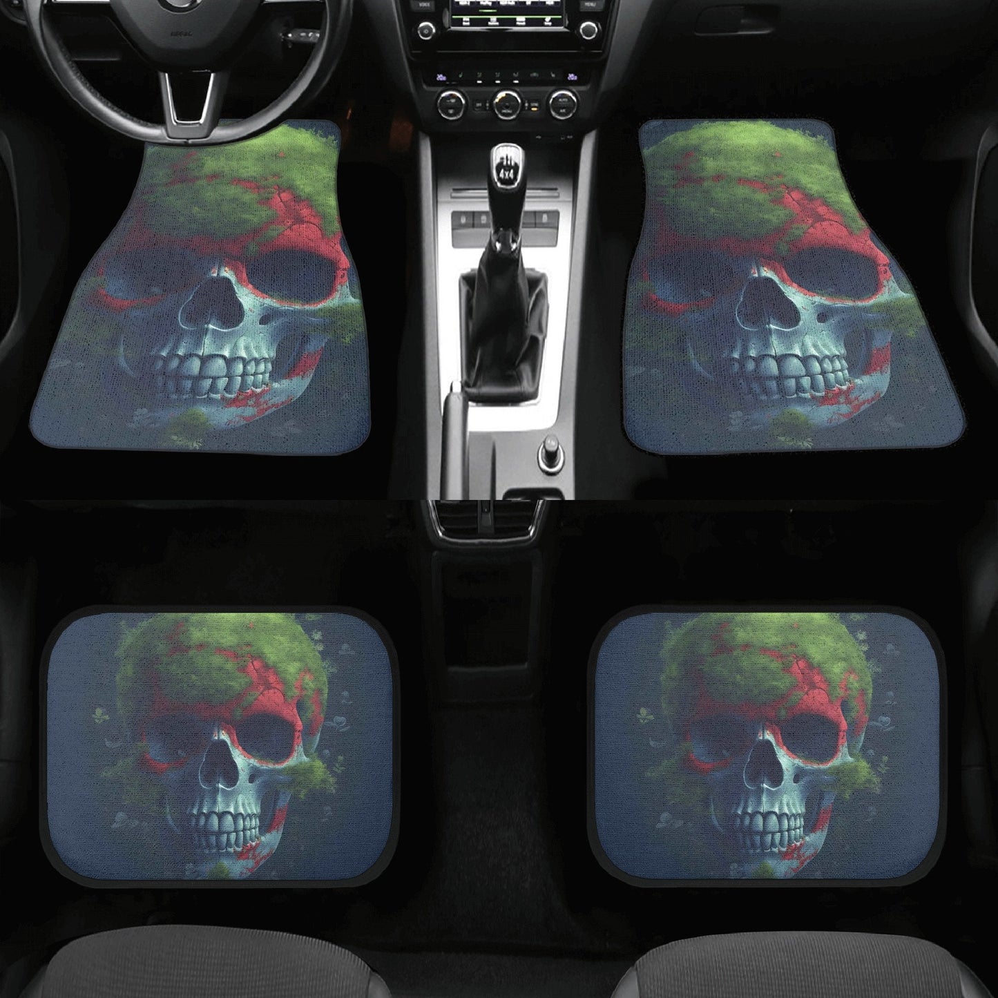 Gothic skull car protector, motorcycle skull car seat tool, skeleton cover cushion accessories for Cars biker skull car seat protector cover