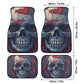 Horror car seat cushion cover, flame skull seat cover for car, punisher skull car seat protector, rose skull car seat tool, goth seat covers