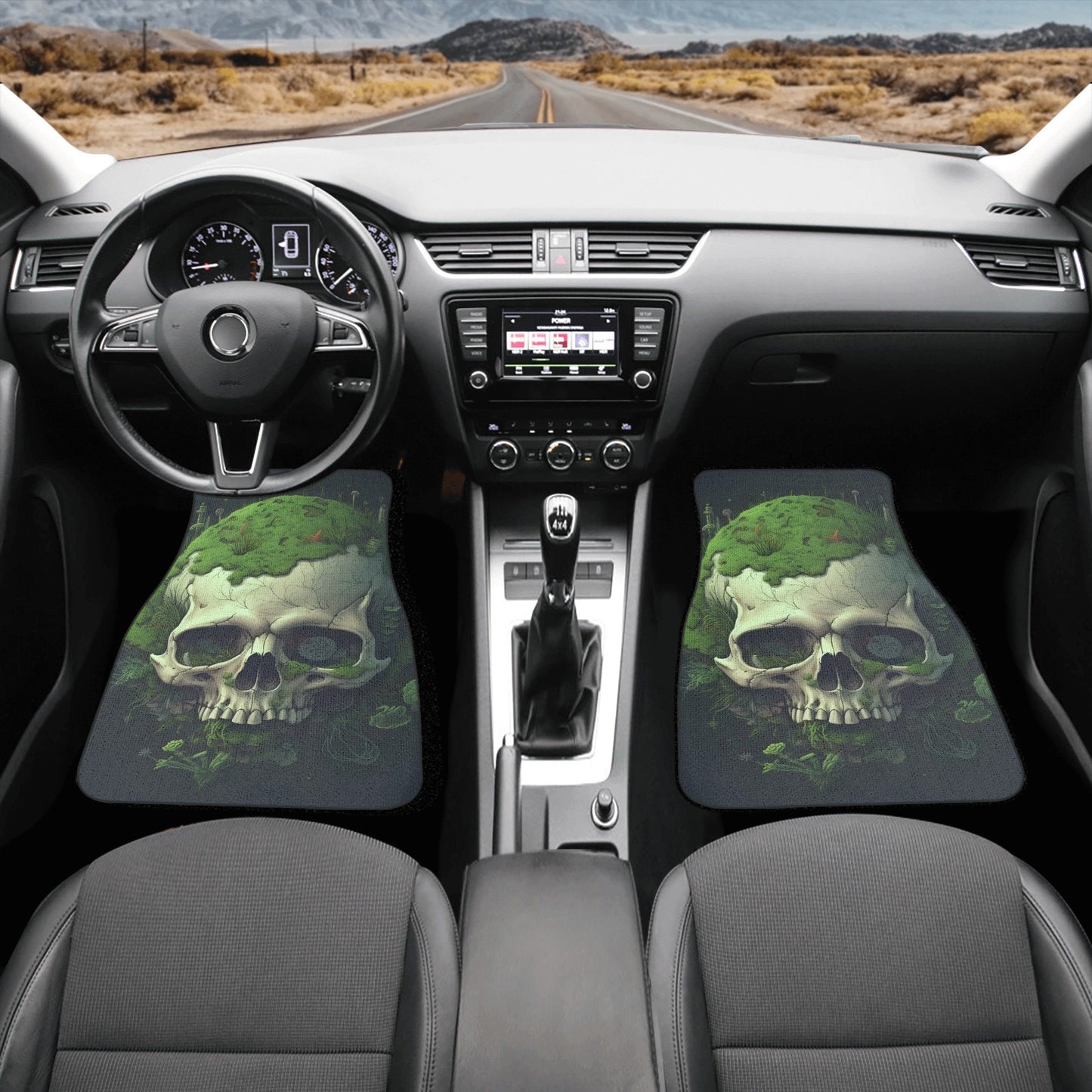 Gothic skull seat cover protector, goth seat cover protector, death skull car protector, halloween seat cover protector skull car mats set