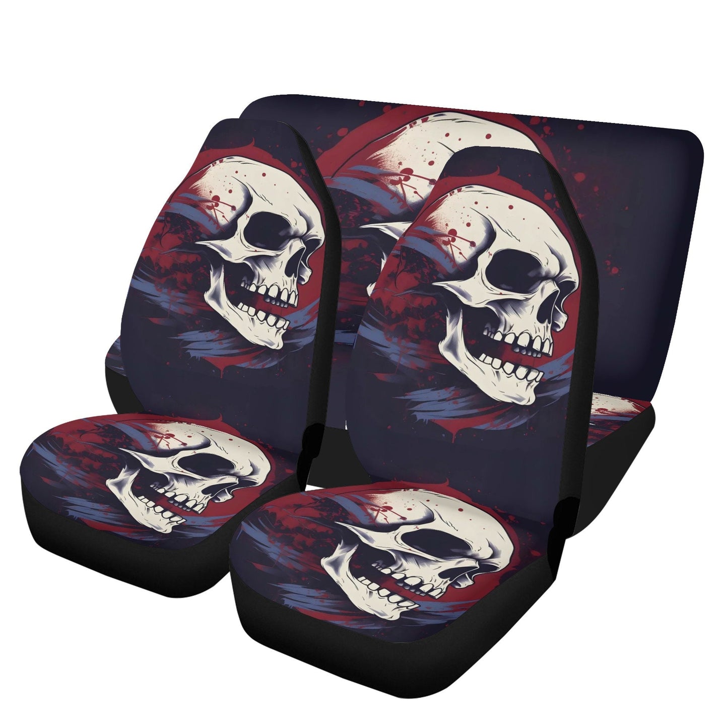 Grim reaper car seat protector cover skull in fire car protector skull in fire car seat protector cover gothic skull skull car floor mat set