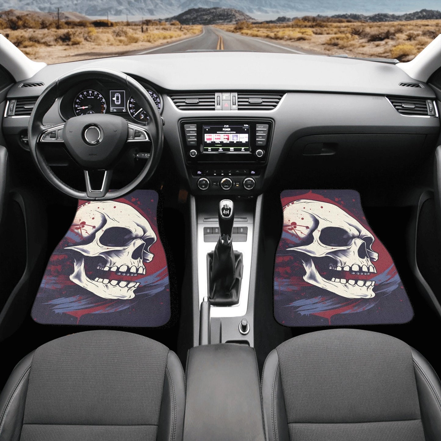 Grim reaper car seat protector cover skull in fire car protector skull in fire car seat protector cover gothic skull skull car floor mat set