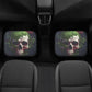 Gothic skull car protector, floral skull seat cover for car skull in fire car protector skull car floor mat accessories seat cover for truck