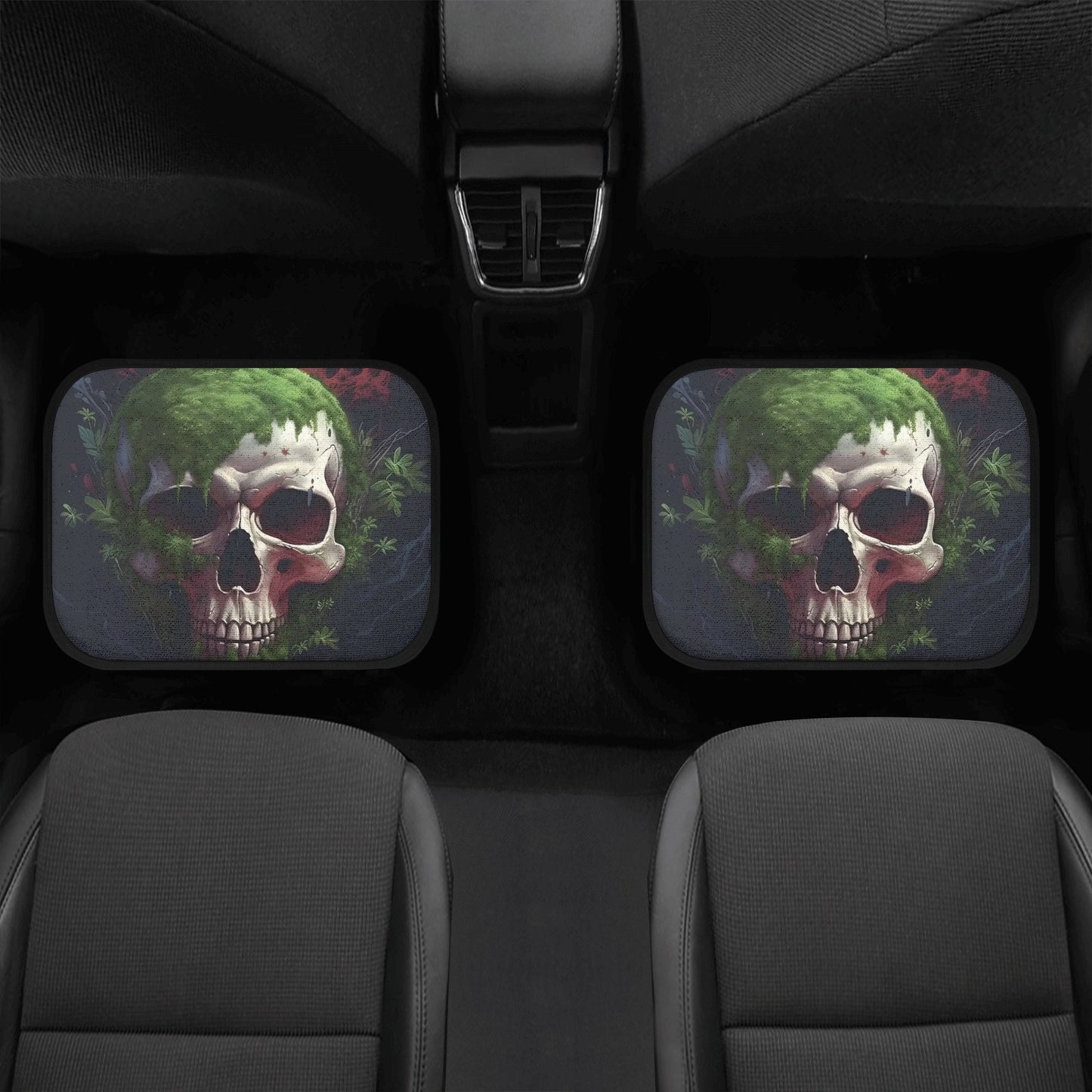 Gothic skull car protector, floral skull seat cover for car skull in fire car protector skull car floor mat accessories seat cover for truck