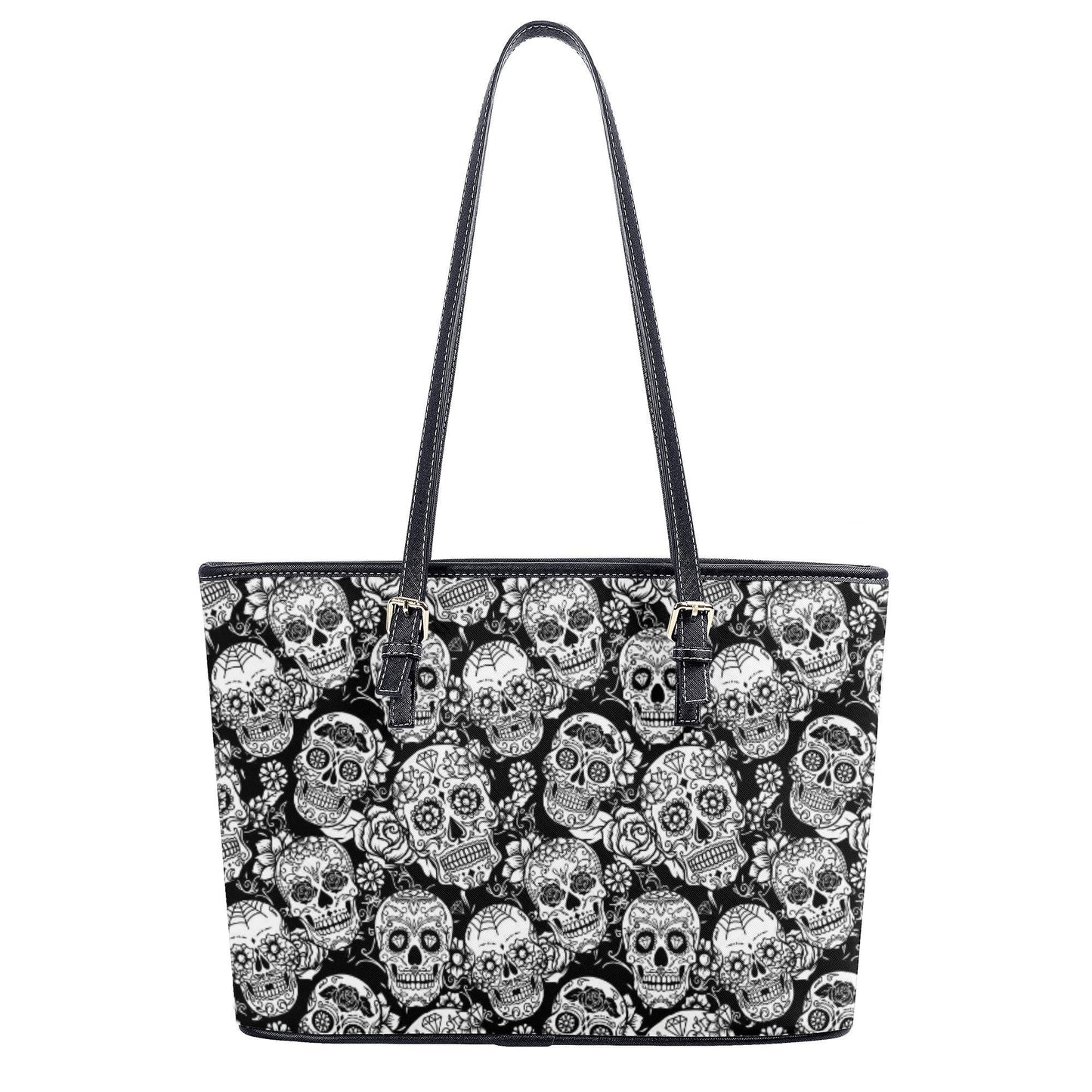 Dia de los muertos skull messenger bag, calaveras skull wallet, candy skull cosmetic bag, calaveras skull tote bag, floral sugar skull tote