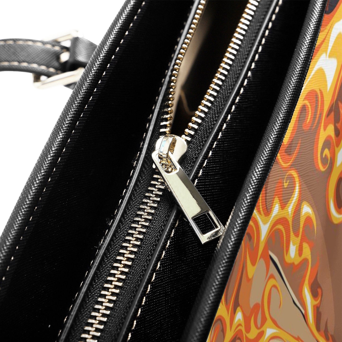 Horror long wallet, flame skull long wallet, goth crossbody bag, gothic skull bag with shoulder strap, flame skull tote bag flame skull bag