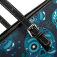 Candy skull travel bag, dia de los muertos skull handbag, floral sugar skull long wallet, cinco de mayo skull wallet, calaveras skull bags