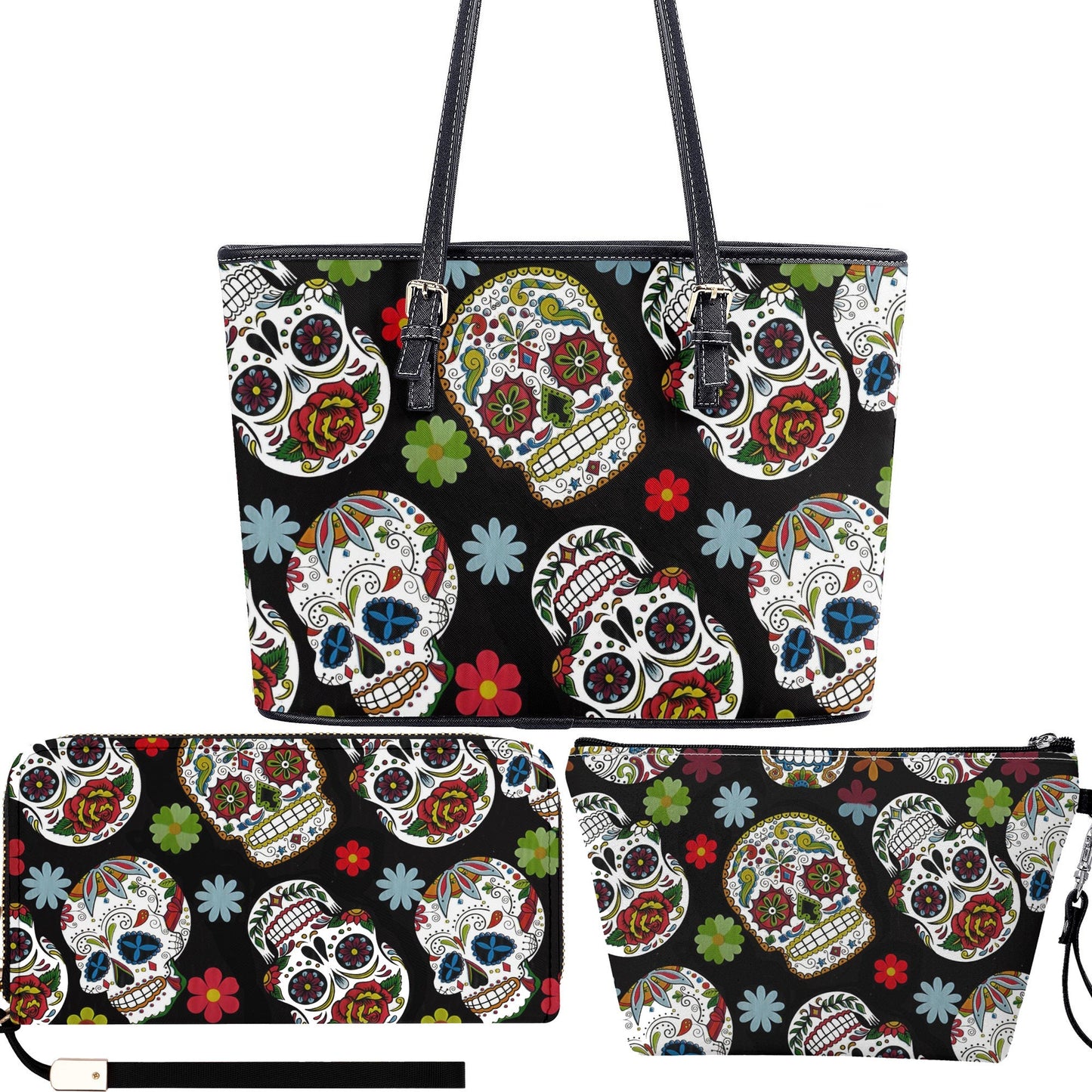 Mexican skull purse, sugar skull girl purse, mexican skull bag with shoulder strap, floral skull handbag, day of the dead crossbody bags