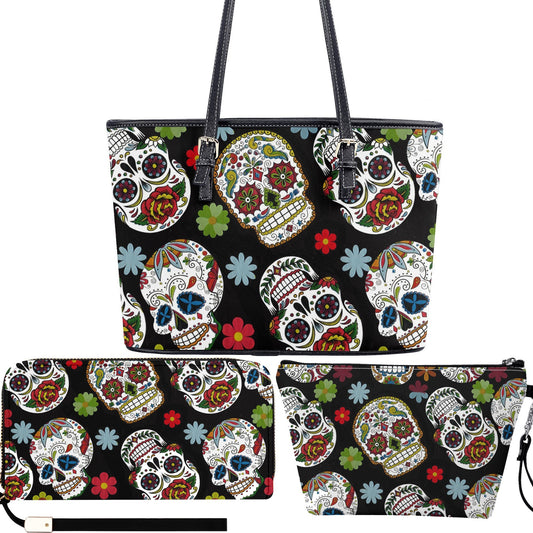 Mexican skull purse, sugar skull girl purse, mexican skull bag with shoulder strap, floral skull handbag, day of the dead crossbody bags