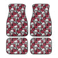 Rose skull mat for car, death skull car protector, rose skull car seat cover full set evil car seat cover full set rose skull car seat cover