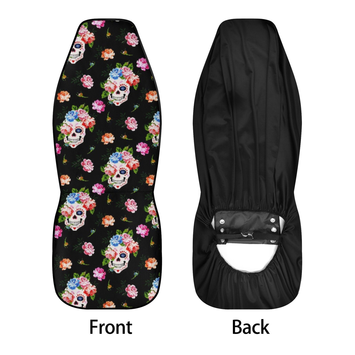 Christmas skull seat cover protector, gothic skull car seat cushion cover rose skull car seat tool biker skull car accessories car floor mat
