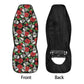 Flower skull seat cover for truck, flame skull seat cover protector, punisher skull car accessories, skeleton car accessories floor mats set