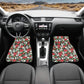 Flower skull seat cover for truck, flame skull seat cover protector, punisher skull car accessories, skeleton car accessories floor mats set