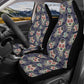 Floral sugar skull car seat protector cover cinco de mayo skull seat cover for car mexican skull car protector, sugar skull girl rug for car
