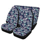 Floral sugar skull cover cushion accessories for Cars, floral sugar skull car floor mat, sugar skull girl car seat cushion cover car mat set
