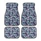 Floral sugar skull cover cushion accessories for Cars, floral sugar skull car floor mat, sugar skull girl car seat cushion cover car mat set
