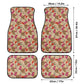 Floral skull cover cushion accessories for Cars, punisher skull seat cover protector, grim reaper rug mat for car, flame skull car floor mat