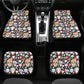 Floral skull car tool, day of the dead car tool, sugar skull car floor mat, mexico car tool, sugar skull mat for car calaveras skull car mat