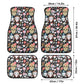 Floral skull car tool, day of the dead car tool, sugar skull car floor mat, mexico car tool, sugar skull mat for car calaveras skull car mat