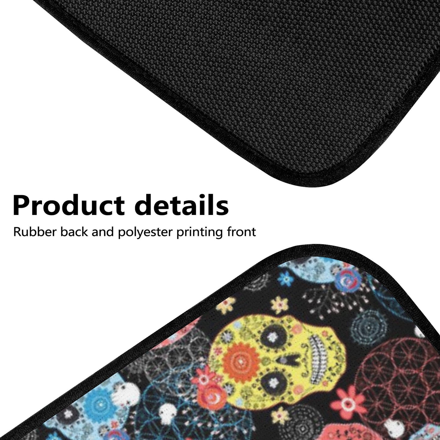 Sugar skull car rug, dia de los muertos skull seat cover for car, floral sugar skull cover cushion accessories for Cars, cinco de mayo skull