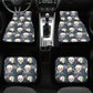 Skeleton truck seat cover, motorcycle skull car accessories, skull in fire cover cushion accessories for Cars, flame skull car protector mat