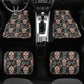 Mexico car protector, floral sugar skull mat for car, calaveras skull seat cover for truck, floral skull car seat cover full set car mat set