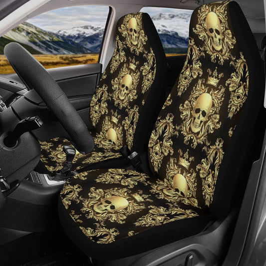 Skeleton seat cover for car, gothic skull car floor mat, grim reaper car seat cover, rose skull truck seat cover, skeleton car seat covers