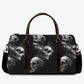 Halloween Hospital Bag, christmas skull monogrammed bag, rose skull handbag, biker skull shoulder bag, death skull handbag, flaming skull
