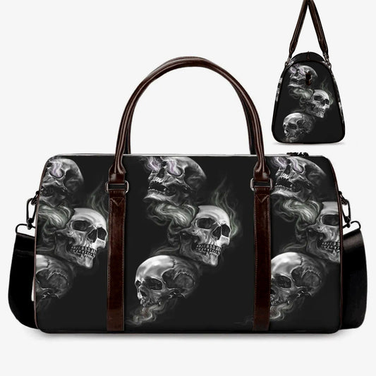 Halloween Hospital Bag, christmas skull monogrammed bag, rose skull handbag, biker skull shoulder bag, death skull handbag, flaming skull