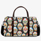 Mexico handbag, floral skull shoulder bag, sugar skull girl shoulder bag, day of the dead shoulder bag, mexican skull Overnight Bag handbag