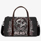 Gothic skull large travel bag, flower skull duffel bag, skeleton travel bag, flame skull weekender bags skull weekender bags, rose skull bag