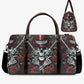 Halloween weekender bags, halloween shoulder bag, flower skull Carry On Bag, punisher skull Overnight Bag, punisher skull evil Overnight Bag