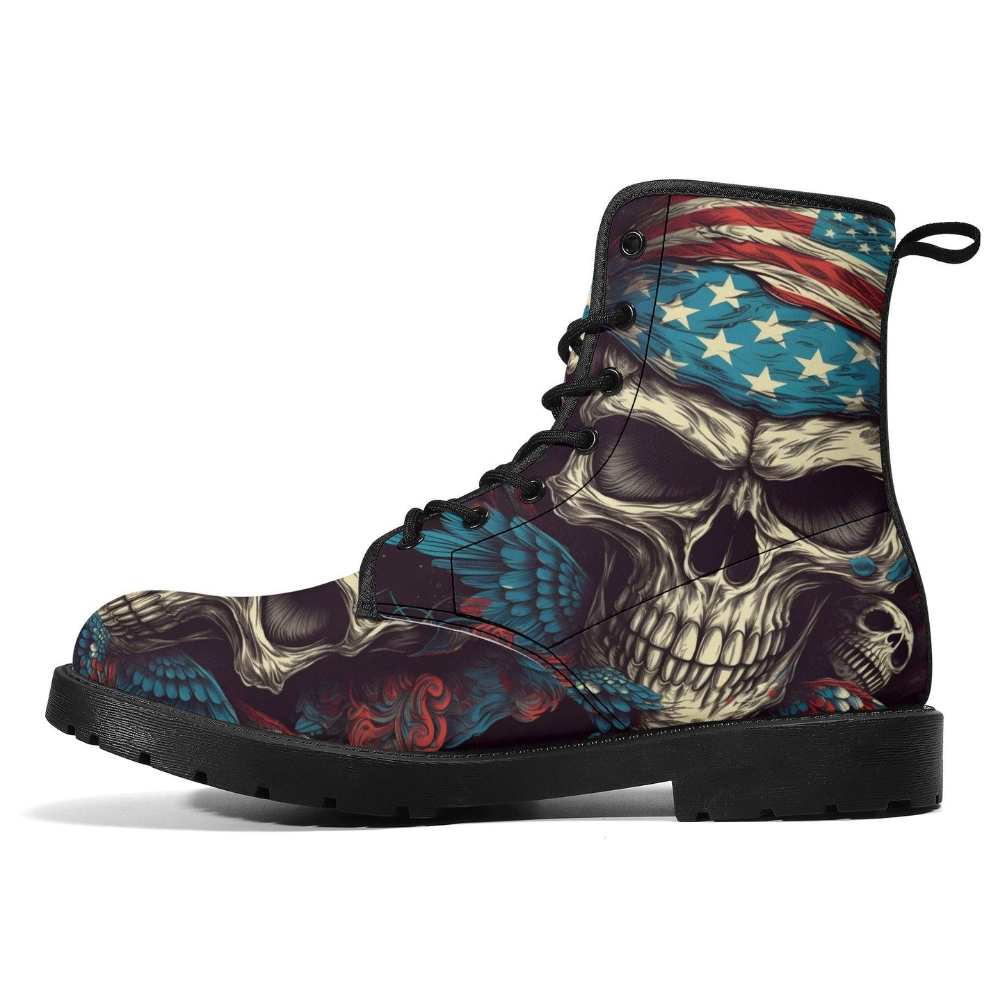 Skull unisex shoes, grim reaper men women shoes, skull in fire unisex boots, horror ankle Boots, skull winter boots, flame skull shoes boots