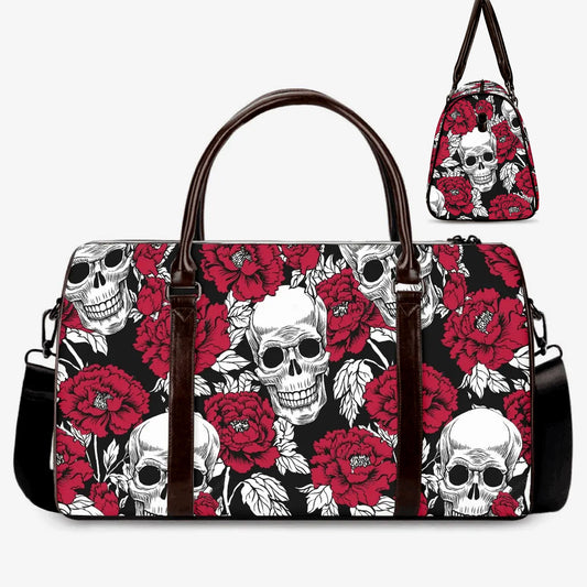 Sugar skull duffel bag, mexico large travel bag, day of the dead shoulder bag, day of the dead monogrammed bag, candy skull Vacation Holiday