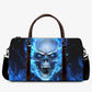Halloween travel bag, biker skull Carry On Bag, death skull large travel bag, death skull monogrammed bag, halloween handbag, skull in fire