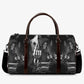 Halloween shoulder bag, death skull handbag, goth Canvas Weekend Travel Bag, skeleton handbag, floral skull Carry on Weekender Overnight Bag