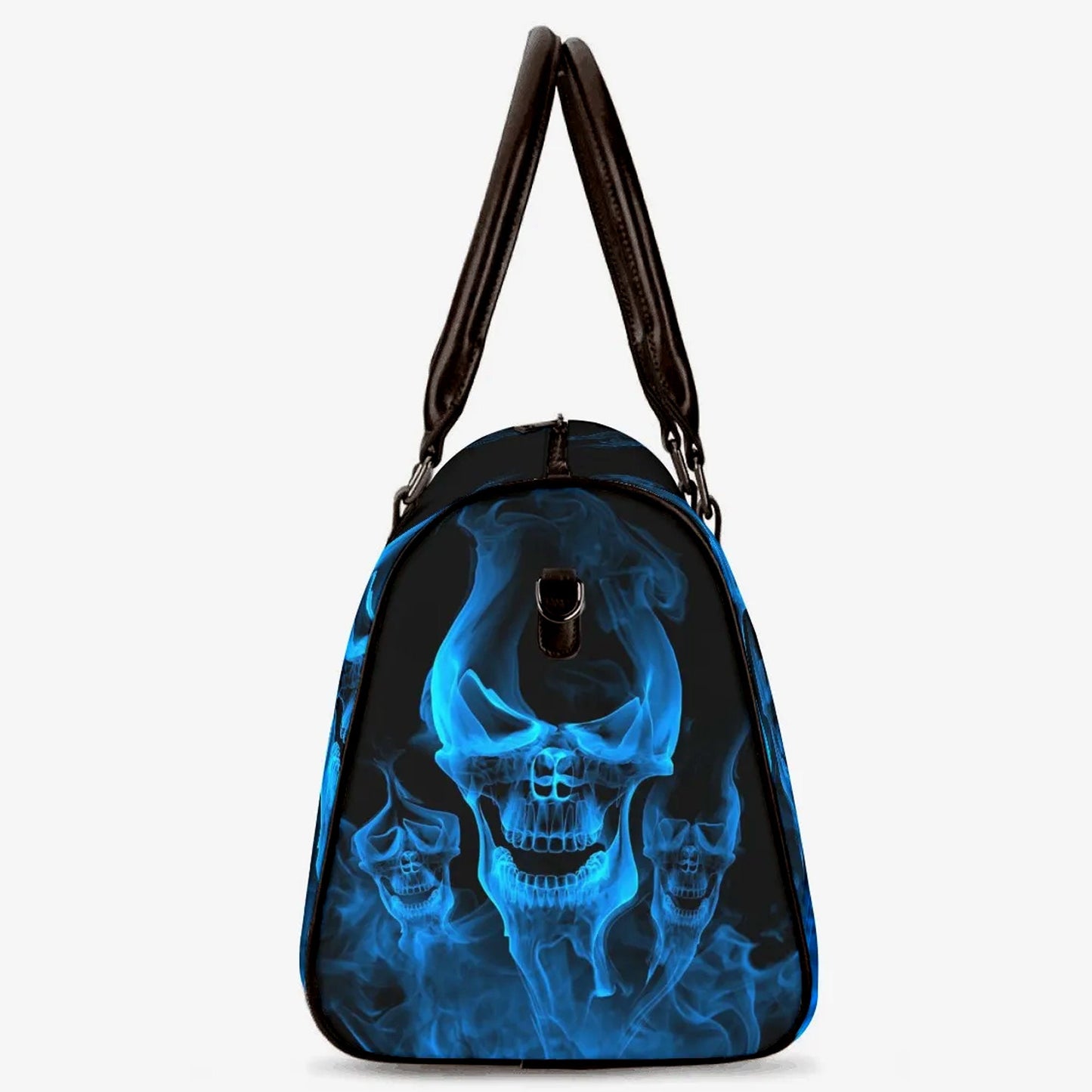 Horror Overnight Bag, flame skull Carry On Bag, death skull monogrammed bag, biker skull weekender bags, biker skull Carry On Bag, skull bag