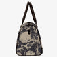 Halloween weekender bags, motorcycle skull Canvas Weekend Travel Bag, biker skull duffel bag, gothic skull handbag, biker skull Vacation bag