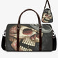 Punisher skull Carry on Weekender Overnight Bag, motorcycle skull travel bag, death skull shoulder bag, horror Hospital Bag, halloween bag
