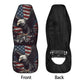 The American Bald Eagle skull car protector, death skull mat for car, horror car rug, goth car floor mat, skeleton car protector car mat set