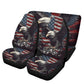 The American Bald Eagle skull car protector, death skull mat for car, horror car rug, goth car floor mat, skeleton car protector car mat set