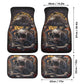 Motorcycle skull car protector horror rug for car flaming skull car mat christmas skull car seat protector motorcycle skull truck seat cover