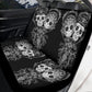 Sugar skull seat cover for car, candy skull car accessories, floral sugar skull rug for car, dia de los muertos skull truck seat cover mats