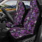 Flower skull rug mat for car, biker skull car seat protector, floral skull cover cushion accessories for Cars skull seat cover protector mat