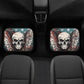 Skull car seat tool, biker skull car protector, flame skull car rug, evil car seat protector cover, gothic skull car tool rose skull car mat