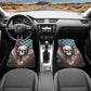 Skull car seat tool, biker skull car protector, flame skull car rug, evil car seat protector cover, gothic skull car tool rose skull car mat