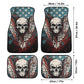 Skull car seat tool, biker skull car protector, flame skull car rug, evil car seat protector cover, gothic skull car tool rose skull car mat