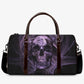 Christmas skull Canvas Weekend Travel Bag, halloween handbag biker skull large travel bag punisher skull shoulder bag flame skull travel bag