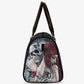 Grim reaper large travel bag, skull in fire handbag, christmas skull monogrammed bag, gothic skull shoulder bag, horror Carry On Bag handbag