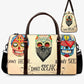 Calaveras skull travel bag, dia de los muertos skull travel bag, dia de los muertos skull weekender bags, floral skull handbag, floral bag